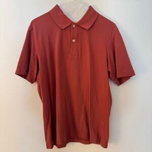 Uniqlo Airism Polo Shirt Red Men’s Medium Short Sleeve Performance Golf Top